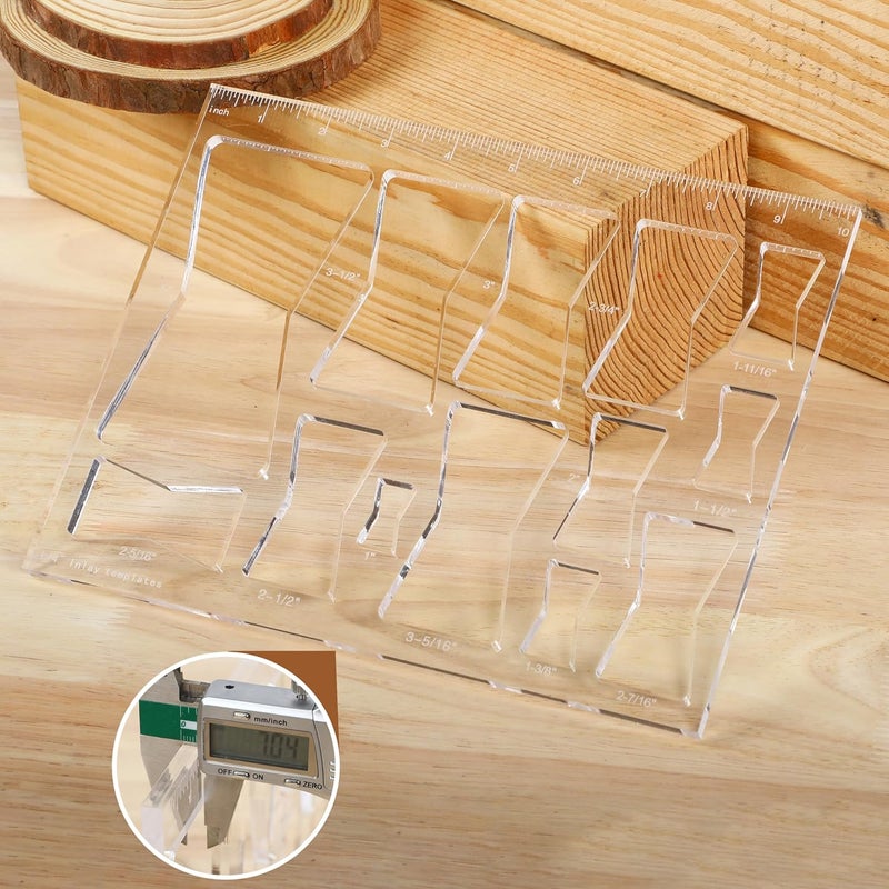 soimuk Router Templates for Woodworking,Router Jig Butterfly Inlay Templates Decorative,13-in-1 Bowtie Router Templates(10 * 7.8 inches) - Image 3